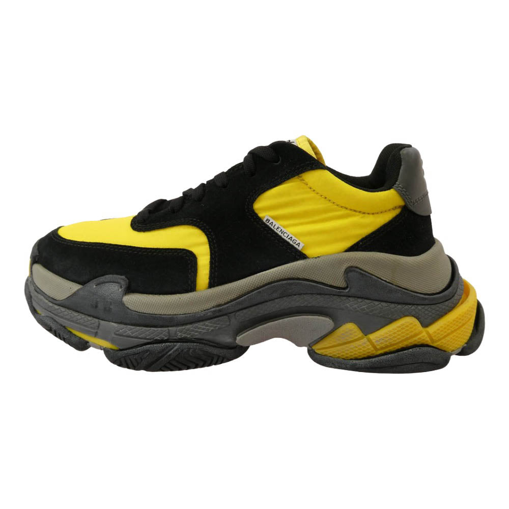 BALENCIAGA バレンシアガ 533886 フェイクバスターズ鑑定済 TRIPLE S SNEAKER トリプルS スニーカー イエロー系 39(26cm)【極上美品】【中古】
