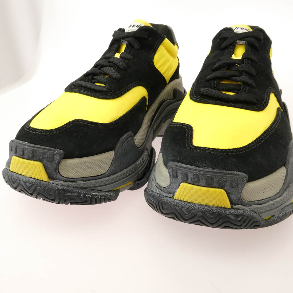 BALENCIAGA バレンシアガ 533886 フェイクバスターズ鑑定済 TRIPLE S SNEAKER トリプルS スニーカー イエロー系 39(26cm)【極上美品】【中古】