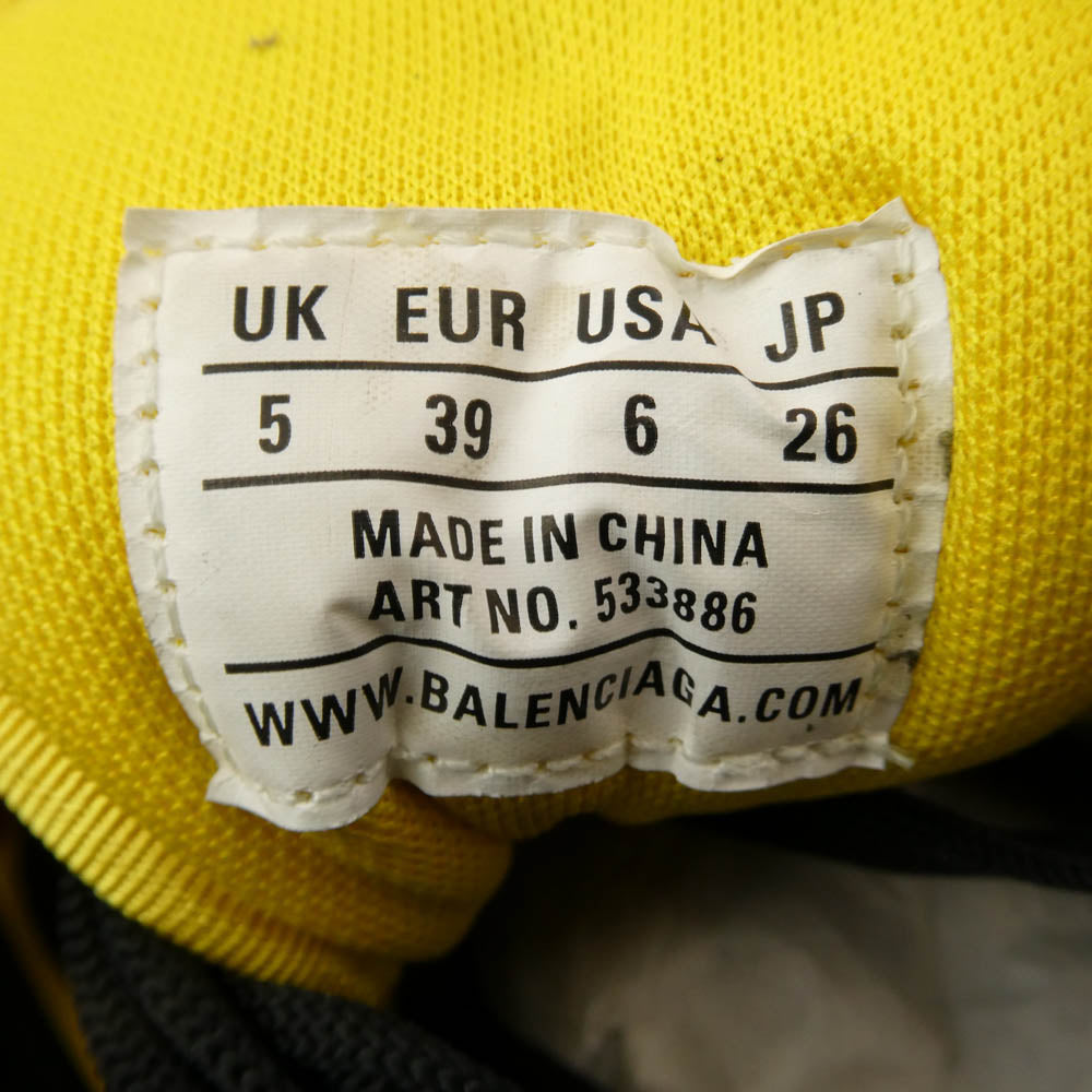 BALENCIAGA バレンシアガ 533886 フェイクバスターズ鑑定済 TRIPLE S SNEAKER トリプルS スニーカー イエロー系 39(26cm)【極上美品】【中古】