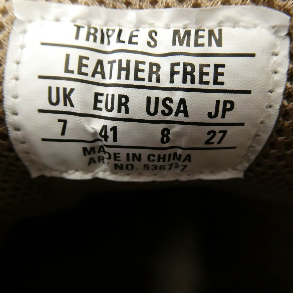 BALENCIAGA バレンシアガ 536737 フェイクバスターズ鑑定済 TRIPLE S SNEAKER ALLOVER LOGO トリプルS オールオーバーロゴ レザー スニーカー ブラウン系 41(27cm)【新古品】【未使用】【中古】