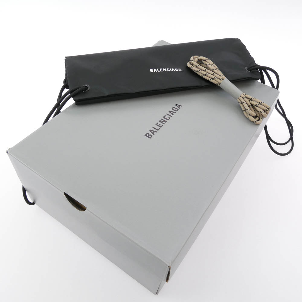 BALENCIAGA バレンシアガ 536737 フェイクバスターズ鑑定済 TRIPLE S SNEAKER ALLOVER LOGO トリプルS オールオーバーロゴ レザー スニーカー ブラウン系 41(27cm)【新古品】【未使用】【中古】