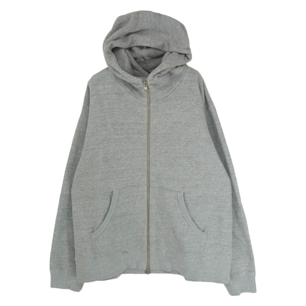 blurhms ROOTSTOCK ブラームスルーツストック BHS-RKSS17003 Sweat Hooded コットン ダブルジップ パーカー グレー系 2【中古】