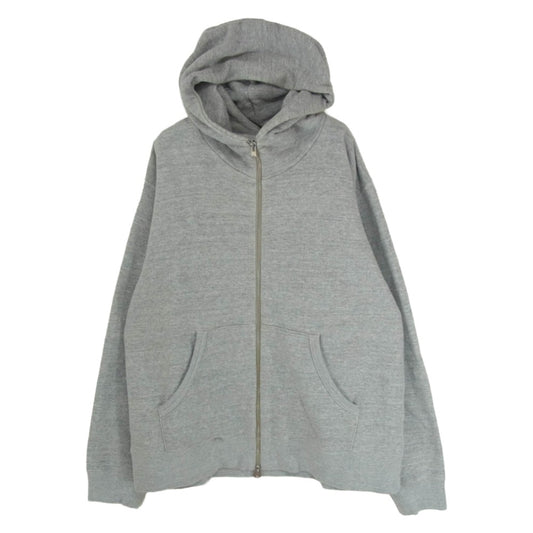 blurhms ROOTSTOCK ブラームスルーツストック BHS-RKSS17003 Sweat Hooded コットン ダブルジップ パーカー グレー系 2【中古】