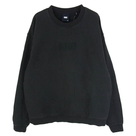 KITH キス Box Logo ボックスロゴ 刺繍 プルオーバー スウェット ブラック系 XL【中古】