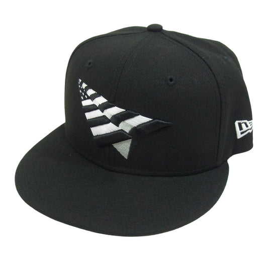 NEW ERA ニューエラ Paper Planes ペーパープレーンズ キャップ ブラック×ブラック ブラック系 7 1/4【美品】【中古】