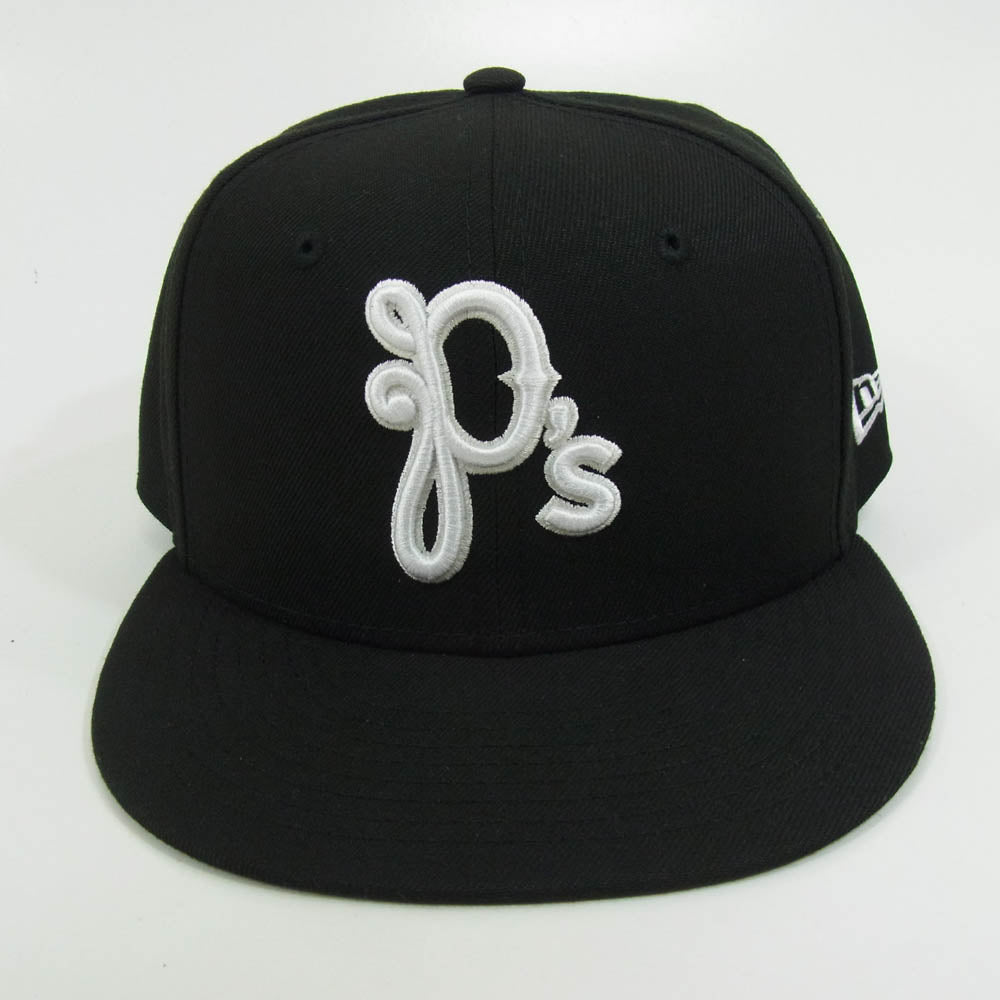 NEW ERA ニューエラ Paper Planes ペーパープレーンズ Ps ロゴ キャップ ブラック系 7 1/4【美品】【中古】
