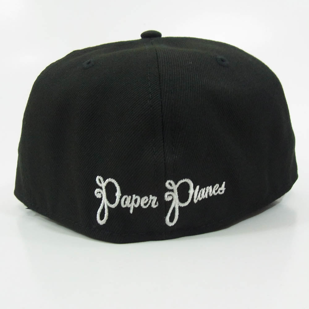 NEW ERA ニューエラ Paper Planes ペーパープレーンズ Ps ロゴ キャップ ブラック系 7 1/4【美品】【中古】