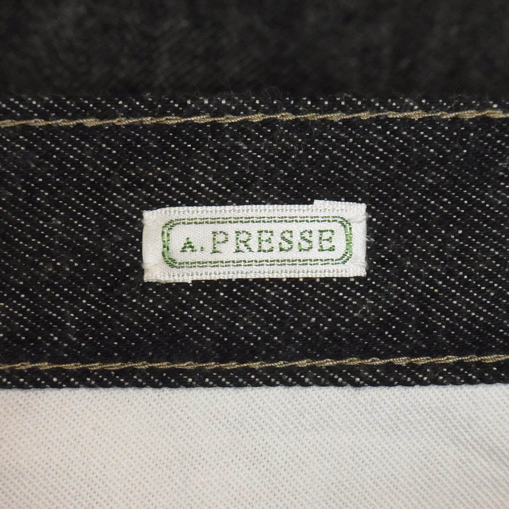 A.PRESSE アプレッセ AP-4007 Black Washed Denim Pants ブラック ウォッシュド デニム パンツ インディゴブルー系 30【極上美品】【中古】