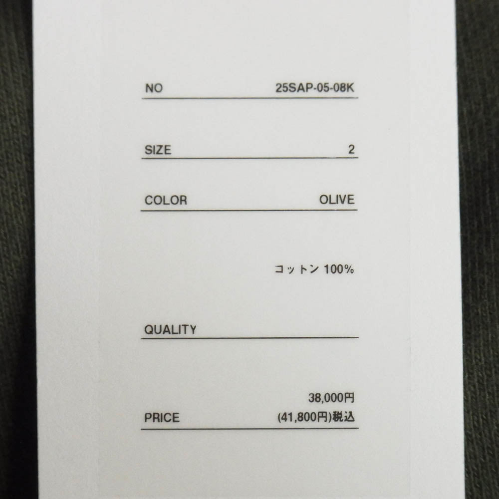 A.PRESSE アプレッセ 25SAP-05-08K Vintage Half Zip Sweat Shirt ヴィンテージ ハーフ ジップ スウェット OLIVE 2【美品】【中古】