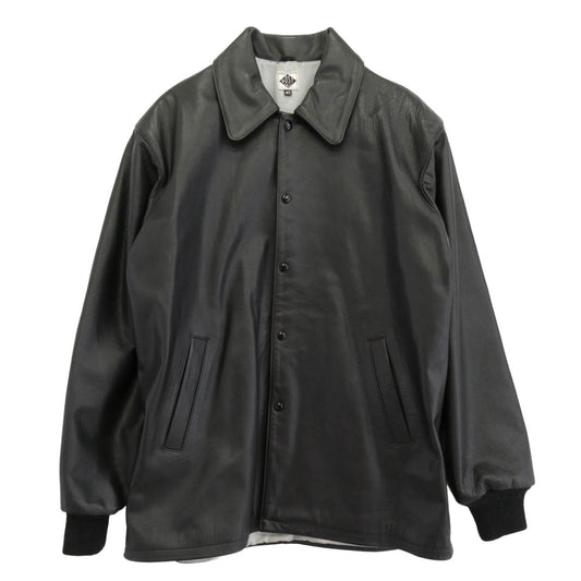 POST OVERALLS ポストオーバーオールズ カウハイド レザー コーチジャケット ジャケット ブラック系 42【中古】