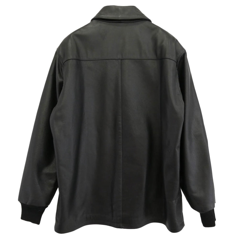 POST OVERALLS ポストオーバーオールズ カウハイド レザー コーチジャケット ジャケット ブラック系 42【中古】