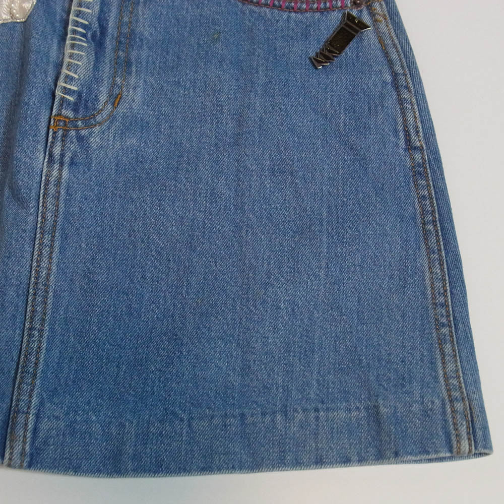 MARC JACOBS マークジェイコブス バッジ ワッペン デニム スカート ブルー系 25【中古】