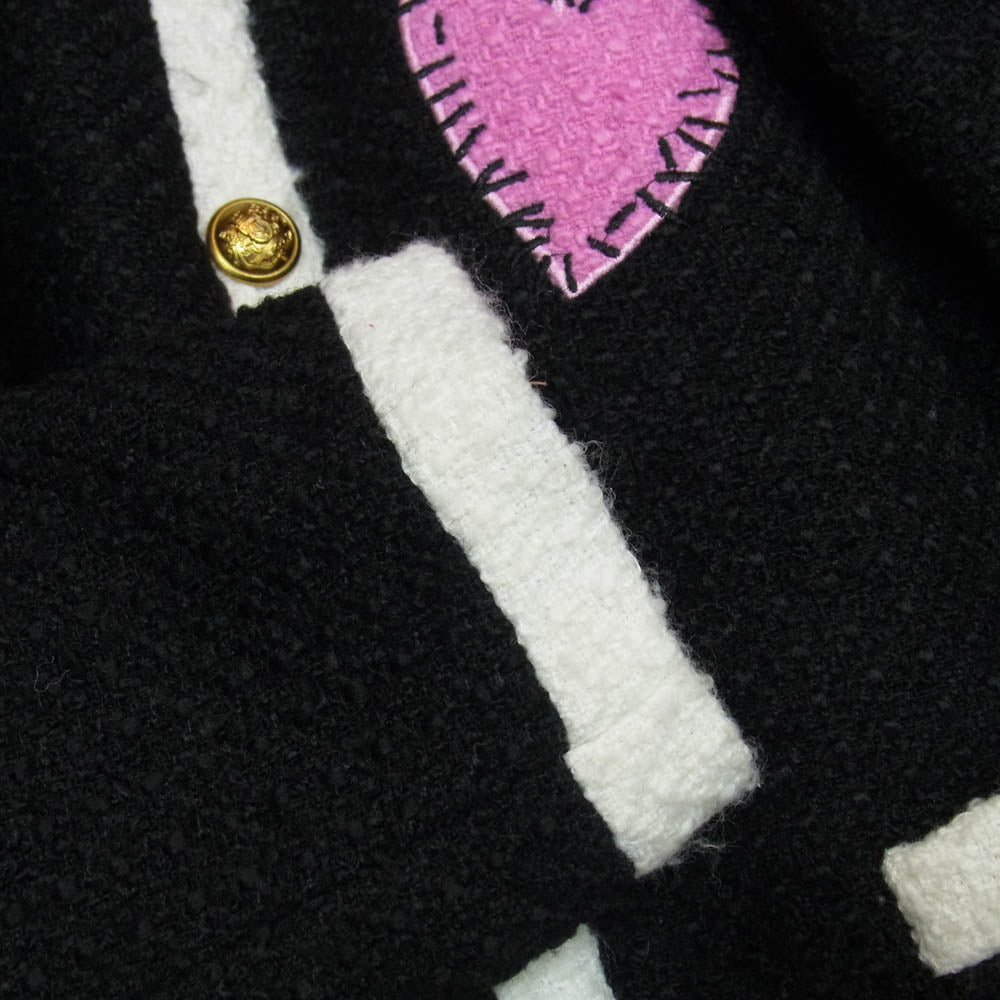 アクア × kerri rosenthal ケリーローゼンタール ツイード ジャケット ブラック系 S【中古】