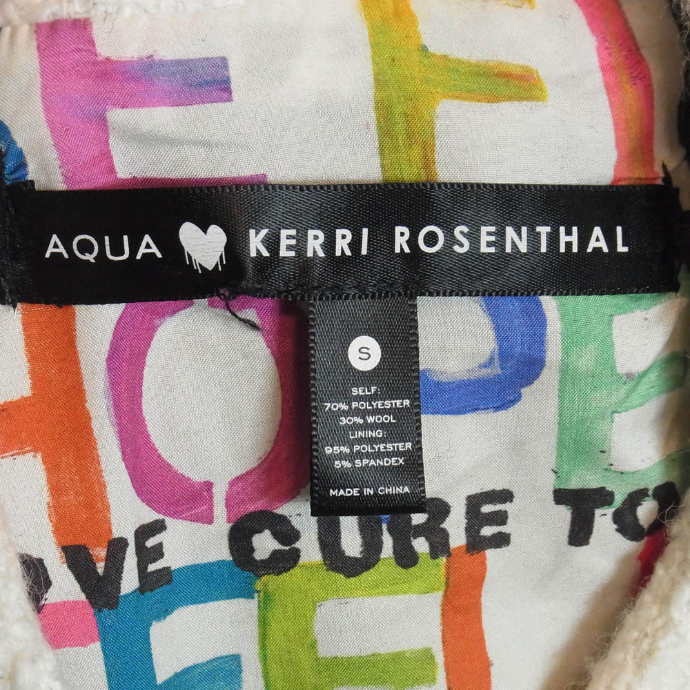 アクア × kerri rosenthal ケリーローゼンタール ツイード ジャケット ブラック系 S【中古】