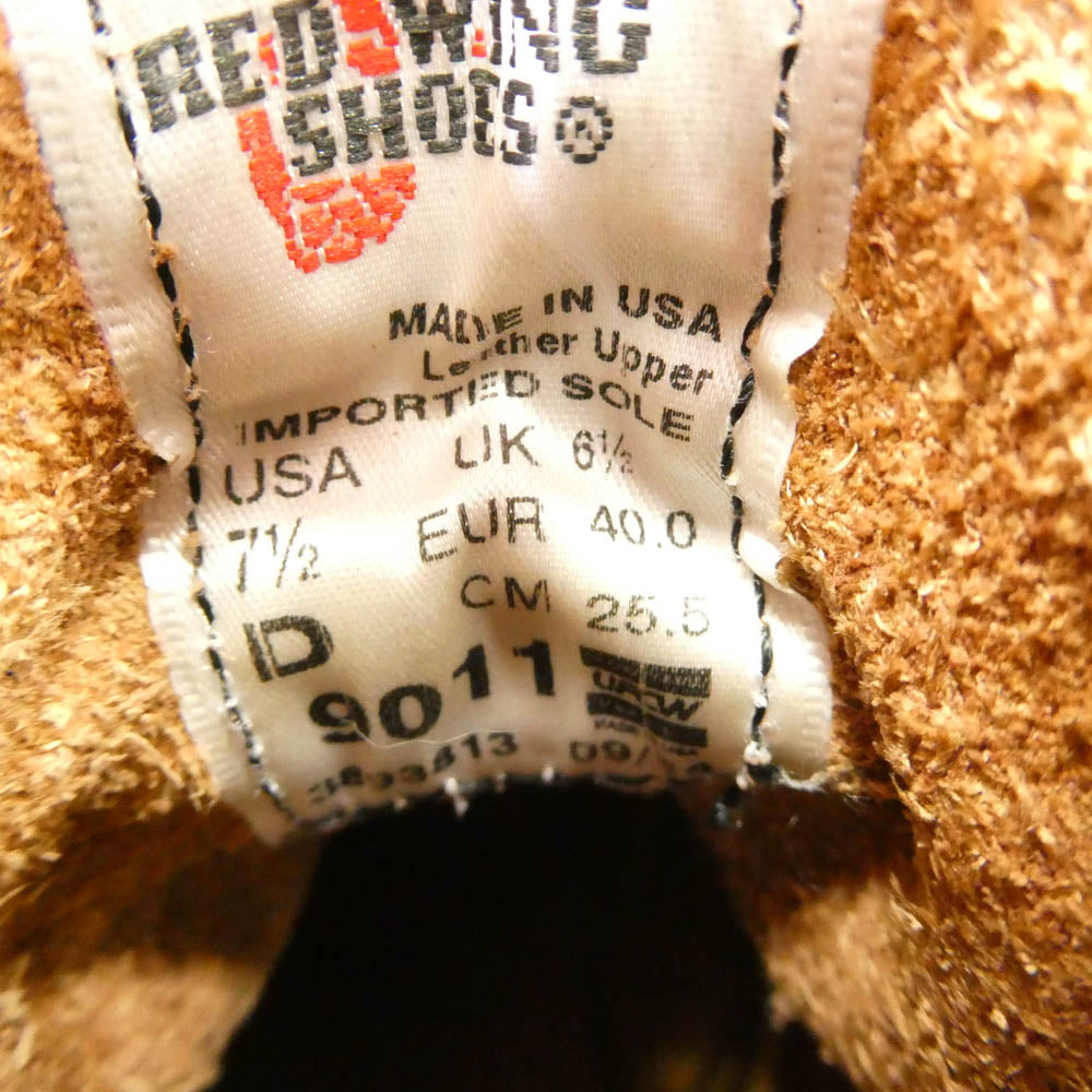 RED WING レッドウィング 9011 BECKMAN BOOT BLACK CHERRY ベックマン ブーツ ブラックベリー ワインレッド系 25.5cm【中古】