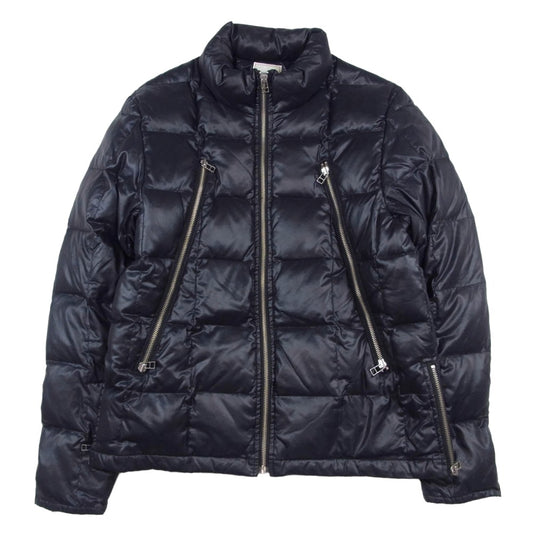 Acoustic アコースティック 中綿 スタンドカラー キルティング ジップデザイン ジャケット ブラック系 M【中古】