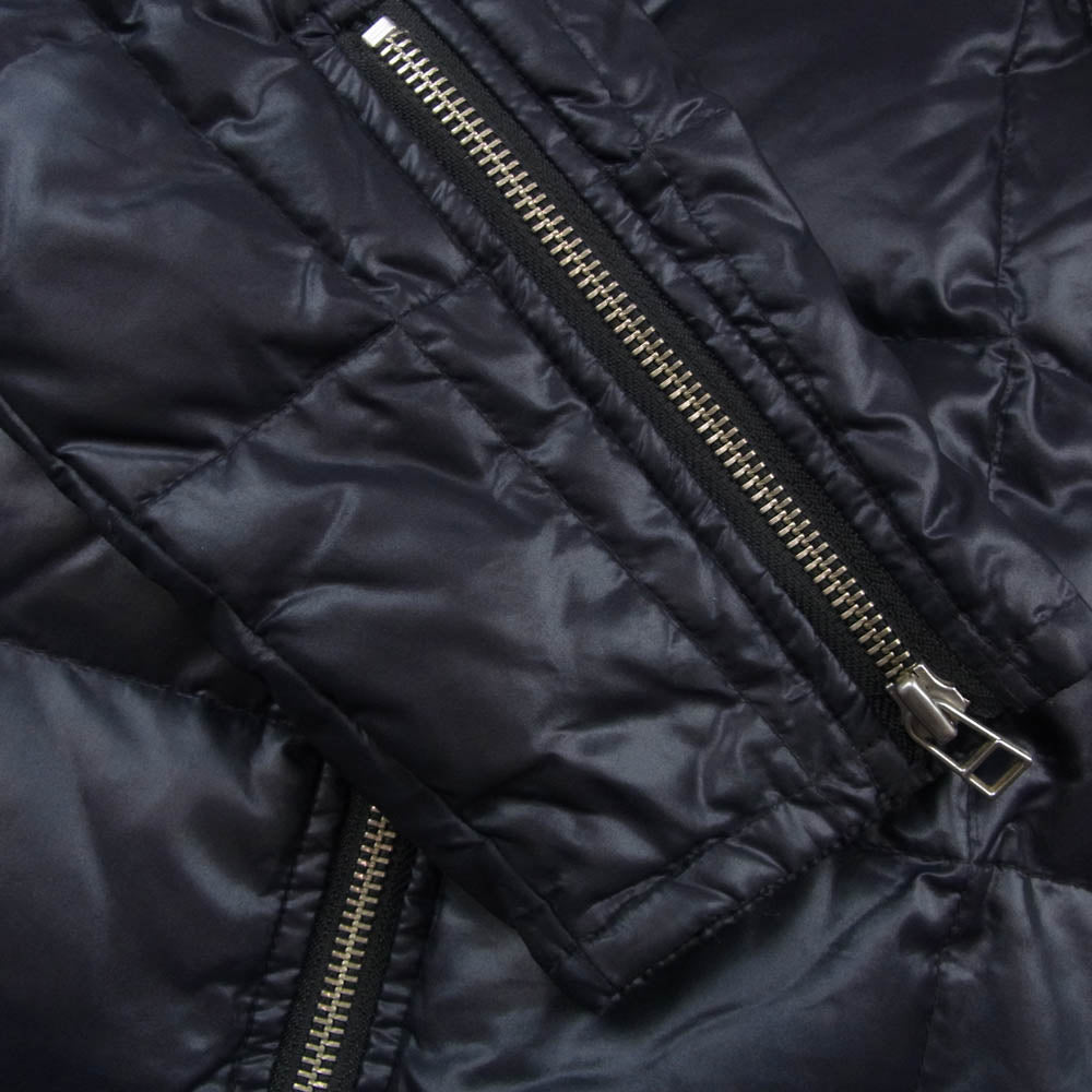 Acoustic アコースティック 中綿 スタンドカラー キルティング ジップデザイン ジャケット ブラック系 M【中古】