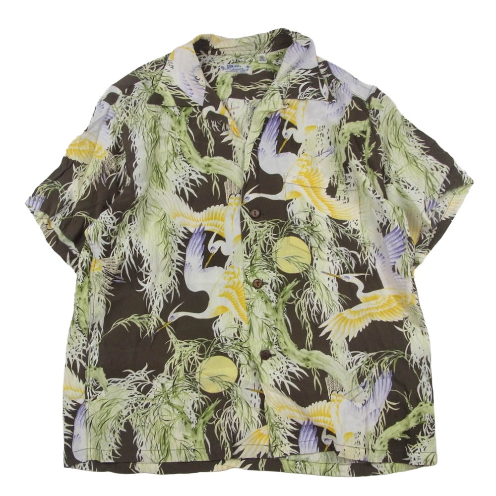 SUN SURF サンサーフ SS33883 RAYON S/S SNOWY HERON レーヨン 半袖 アロハシャツ ハワイアンシャツ マルチカラー系 S【中古】