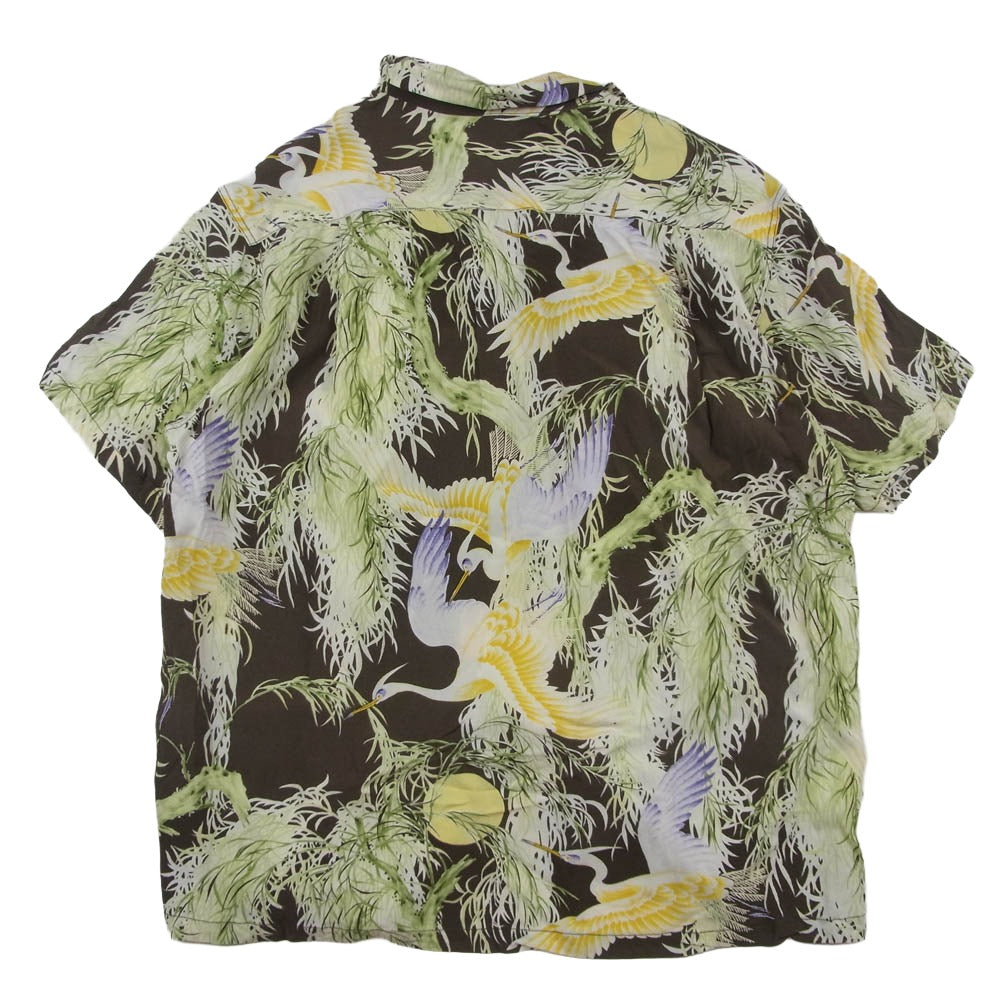 SUN SURF サンサーフ SS33883 RAYON S/S SNOWY HERON レーヨン 半袖 アロハシャツ ハワイアンシャツ マルチカラー系 S【中古】