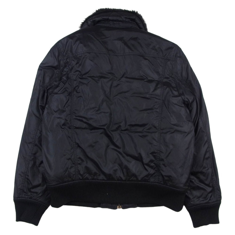 Lee リー 7905 CROSS RIVET 襟ボア 中綿 ミリタリー フライトジャケット ブラック系 M【中古】