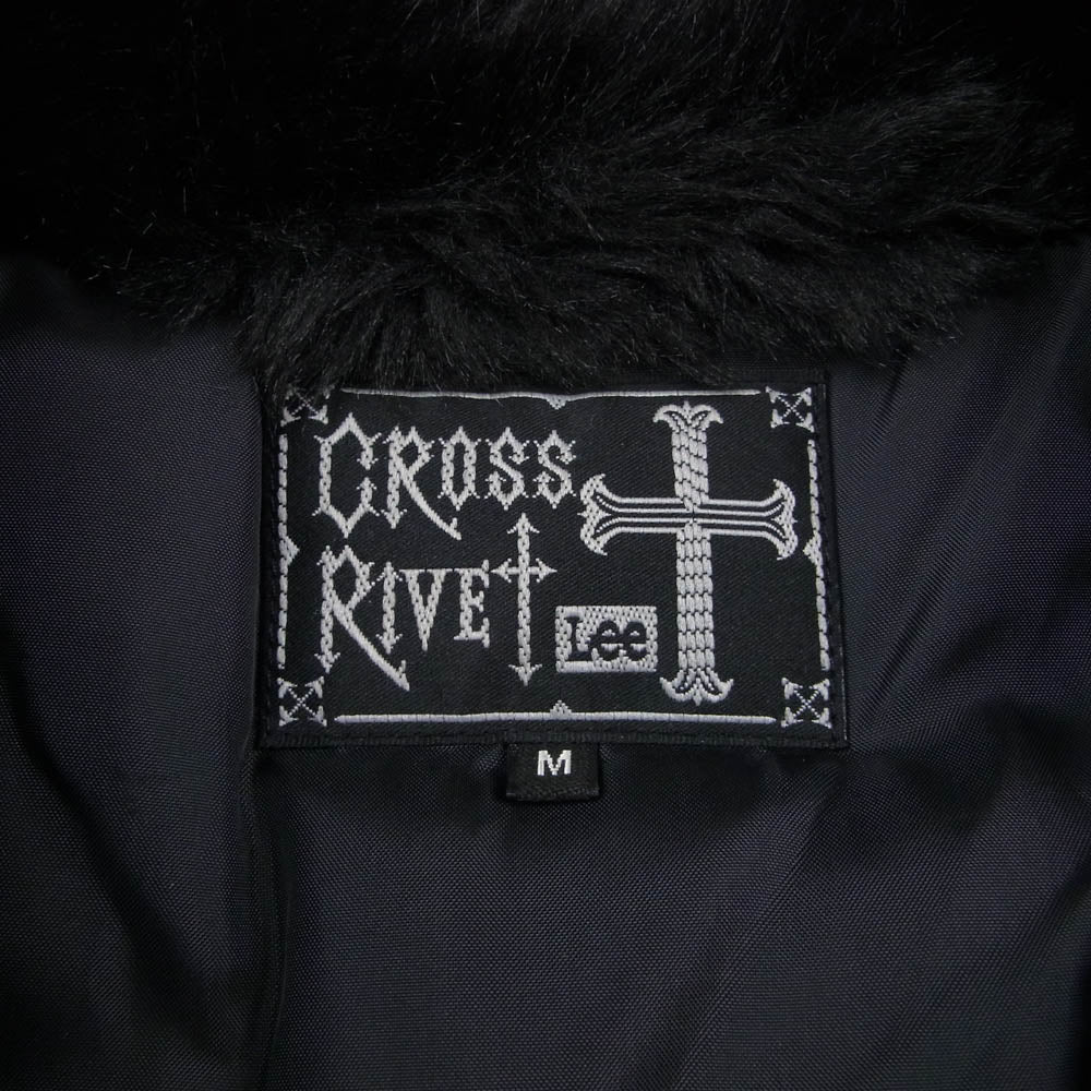 Lee リー 7905 CROSS RIVET 襟ボア 中綿 ミリタリー フライトジャケット ブラック系 M【中古】