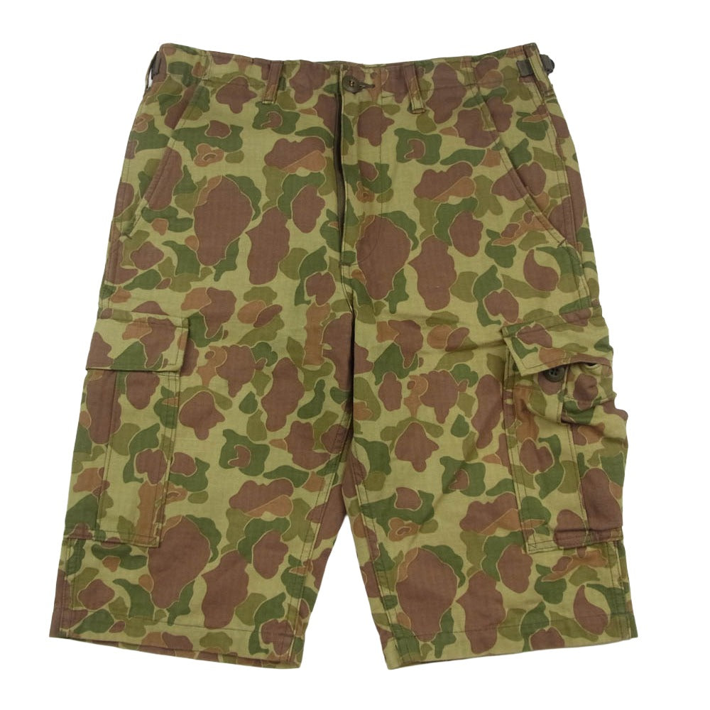 TOY'S McCOY トイズマッコイ TROUSES CARGO COMBAT カモフラ カーゴショーツ ハーフパンツ ショートパンツ カーキ系 30【中古】