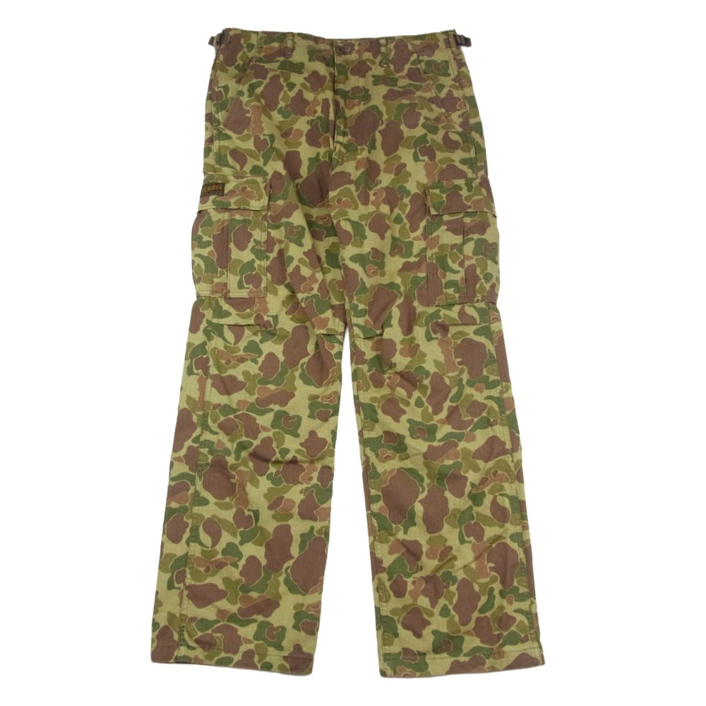 TOY'S McCOY トイズマッコイ TROUSES CARGO COMBAT カモフラ カーゴパンツ トラウザーズ カーキ系 32【中古】