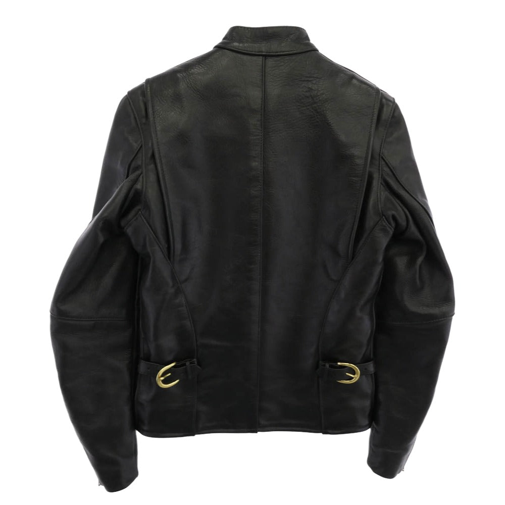 VANSON バンソン TYPE B 裏地フリースライナー付属 シングルライダースジャケット レザージャケット ブラック系 34【中古】