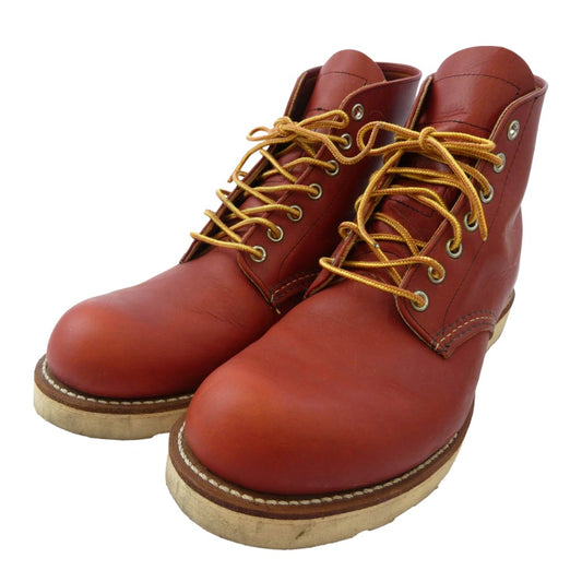 RED WING レッドウィング 復刻 犬タグ CLASSIC ROUND アイリッシュセッター プレーントゥ ブーツ オロラセット レッド系 27cm【中古】