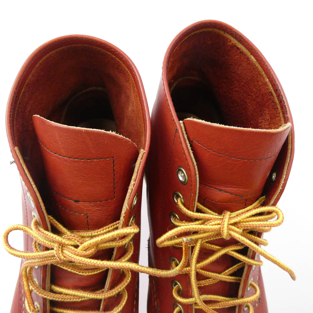RED WING レッドウィング 復刻 犬タグ CLASSIC ROUND アイリッシュセッター プレーントゥ ブーツ オロラセット レッド系 27cm【中古】