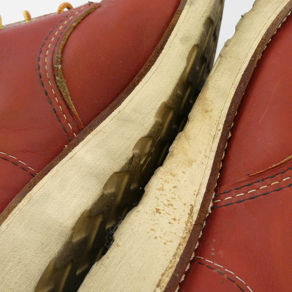 RED WING レッドウィング 復刻 犬タグ CLASSIC ROUND アイリッシュセッター プレーントゥ ブーツ オロラセット レッド系 27cm【中古】