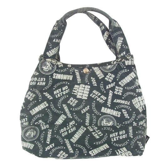 HYSTERIC GLAMOUR ヒステリックグラマー 2QB-5810 RAMONES FULL PRINT BAG ラモーンズ キャンバス バッグ ブラック系【中古】