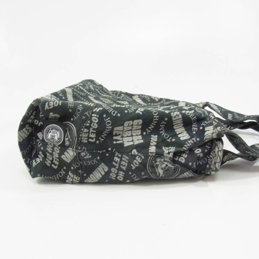HYSTERIC GLAMOUR ヒステリックグラマー 2QB-5810 RAMONES FULL PRINT BAG ラモーンズ キャンバス バッグ ブラック系【中古】