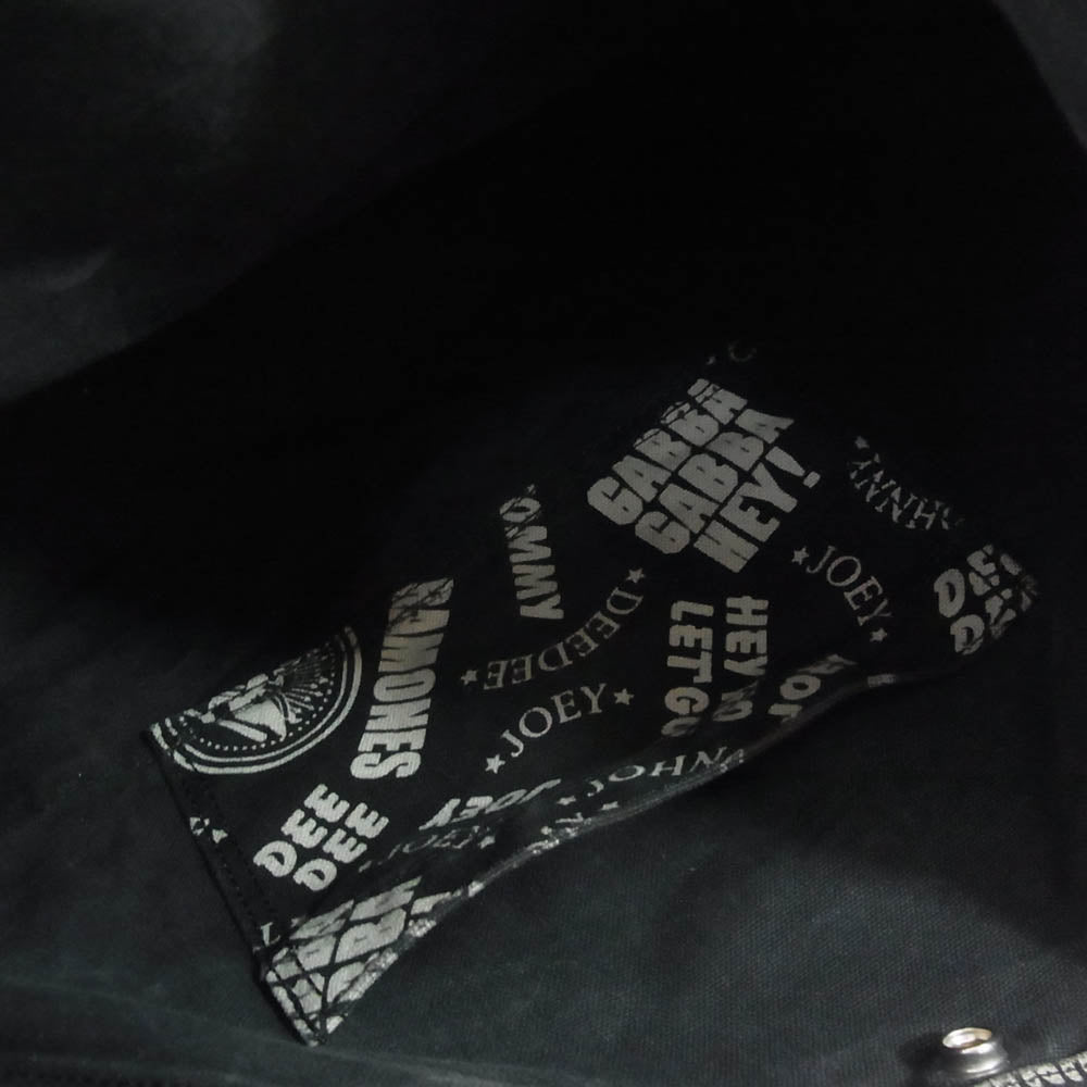 HYSTERIC GLAMOUR ヒステリックグラマー 2QB-5810 RAMONES FULL PRINT BAG ラモーンズ キャンバス バッグ ブラック系【中古】