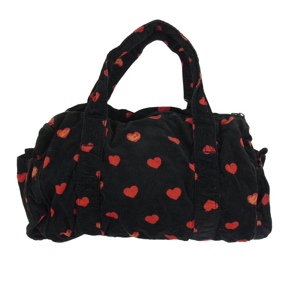 HYSTERIC GLAMOUR ヒステリックグラマー 2QB-5970 ハート コーデュロイ ミニ ボストン バッグ ブラック系【中古】