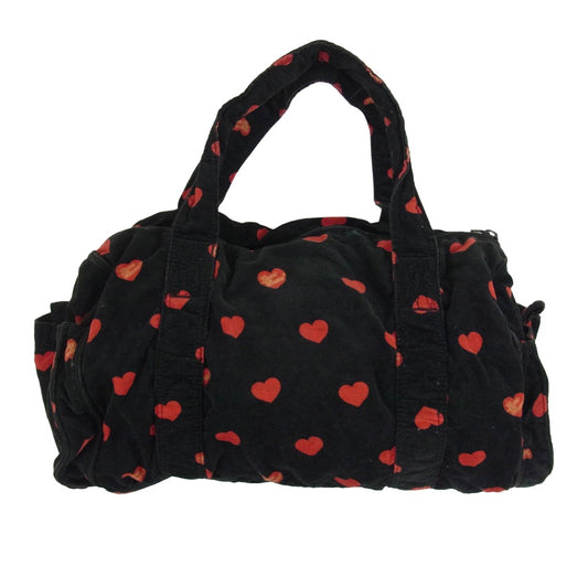 HYSTERIC GLAMOUR ヒステリックグラマー 2QB-5970 ハート コーデュロイ ミニ ボストン バッグ ブラック系【中古】