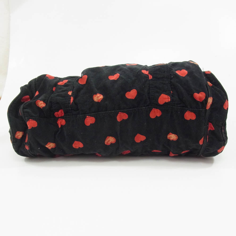 HYSTERIC GLAMOUR ヒステリックグラマー 2QB-5970 ハート コーデュロイ ミニ ボストン バッグ ブラック系【中古】