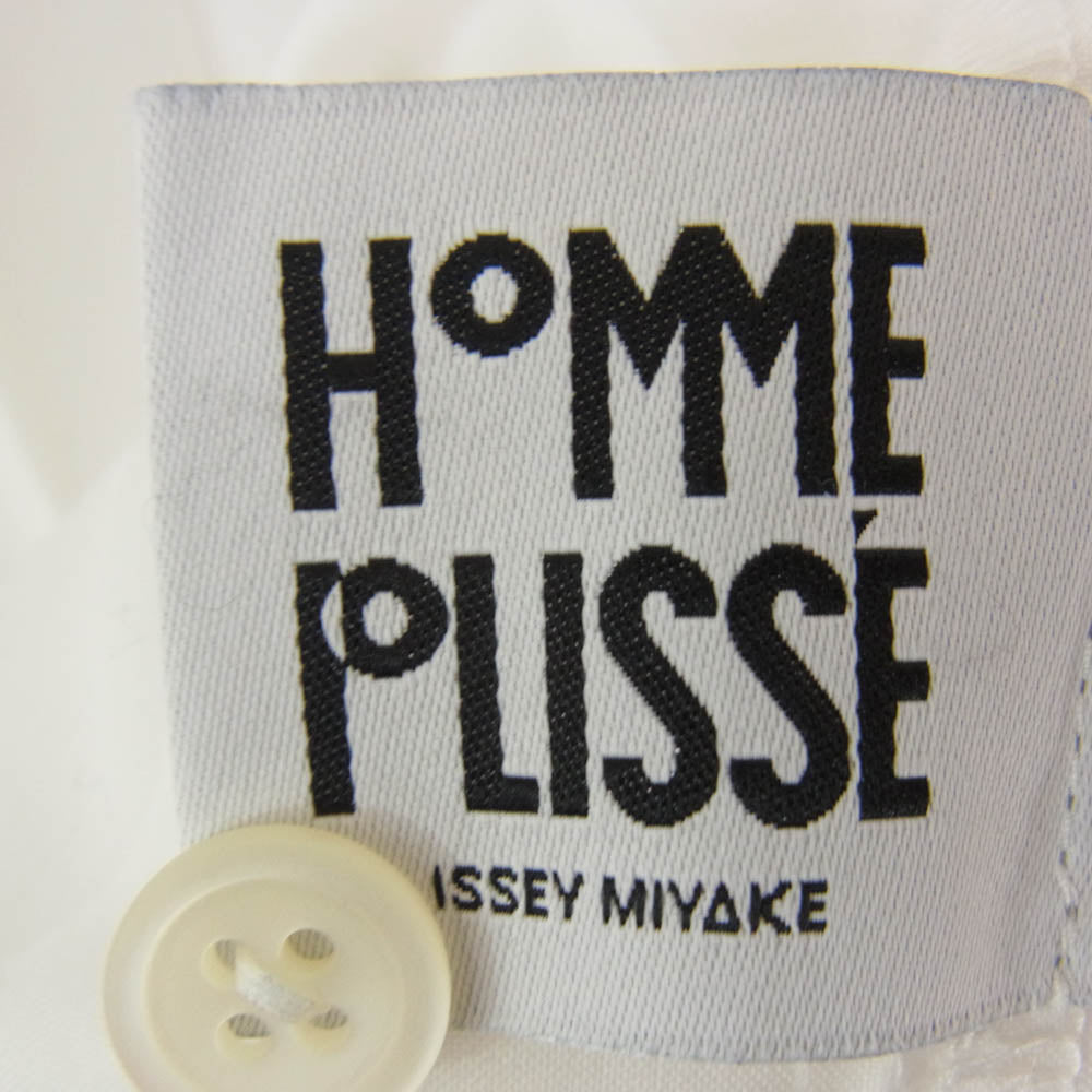 HOMME PLISSE ISSEY MIYAKE オム プリッセ イッセイミヤケ HP71FJ007 プリーツ 長袖 シャツ ホワイト系 3【中古】