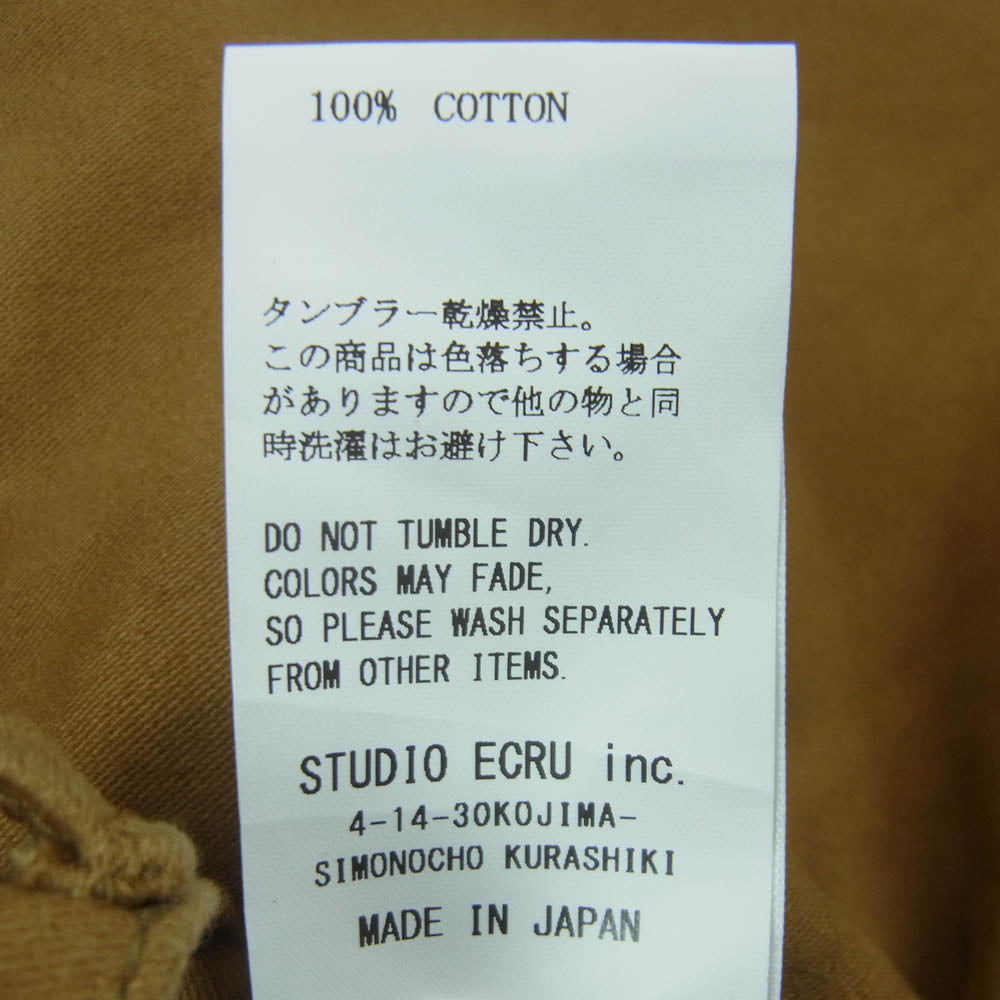 FOB FACTORY エフオービーファクトリー F0543 モールスキン トラウザーズ パンツ マスタード ブラウン系 黄土色系 M 2【中古】