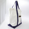 ル・トラヴァイユール・ガリス フランス製 SAC DE TRAVAIL フレンチモールスキン トートバッグ ホワイト系 ネイビー系【中古】