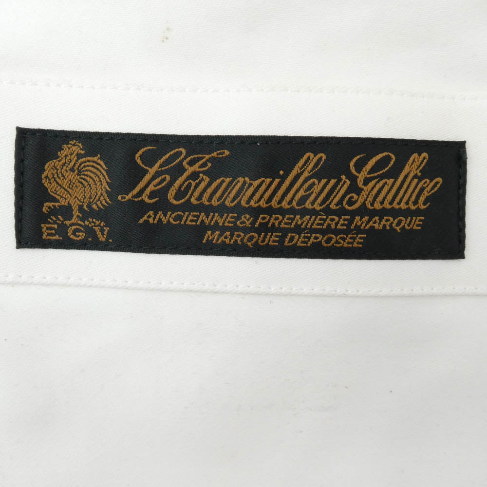 ル・トラヴァイユール・ガリス フランス製 SAC DE TRAVAIL フレンチモールスキン トートバッグ ホワイト系 ネイビー系【中古】