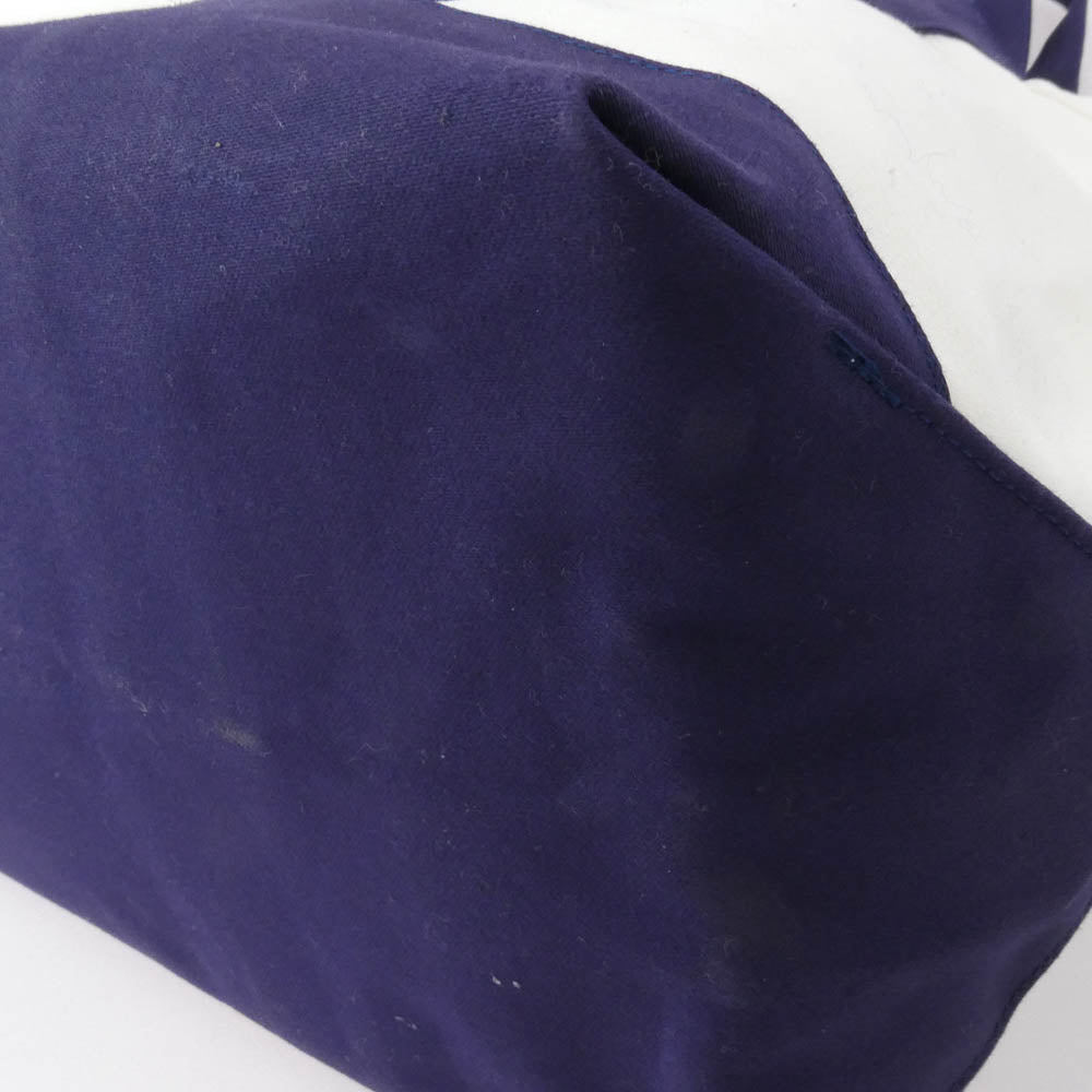 ル・トラヴァイユール・ガリス フランス製 SAC DE TRAVAIL フレンチモールスキン トートバッグ ホワイト系 ネイビー系【中古】