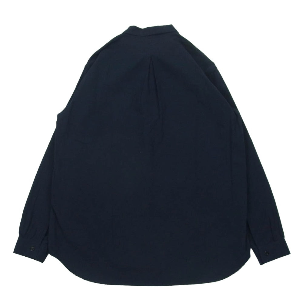 A VONTADE アボンタージ Gardener Shirt L/S コットン リネン 長袖 ガーデナー シャツ 日本製 ネイビー系 S【中古】