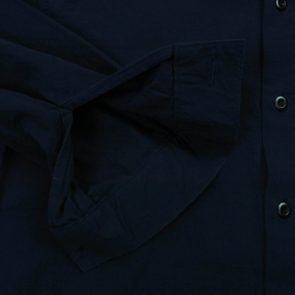 A VONTADE アボンタージ Gardener Shirt L/S コットン リネン 長袖 ガーデナー シャツ 日本製 ネイビー系 S【中古】