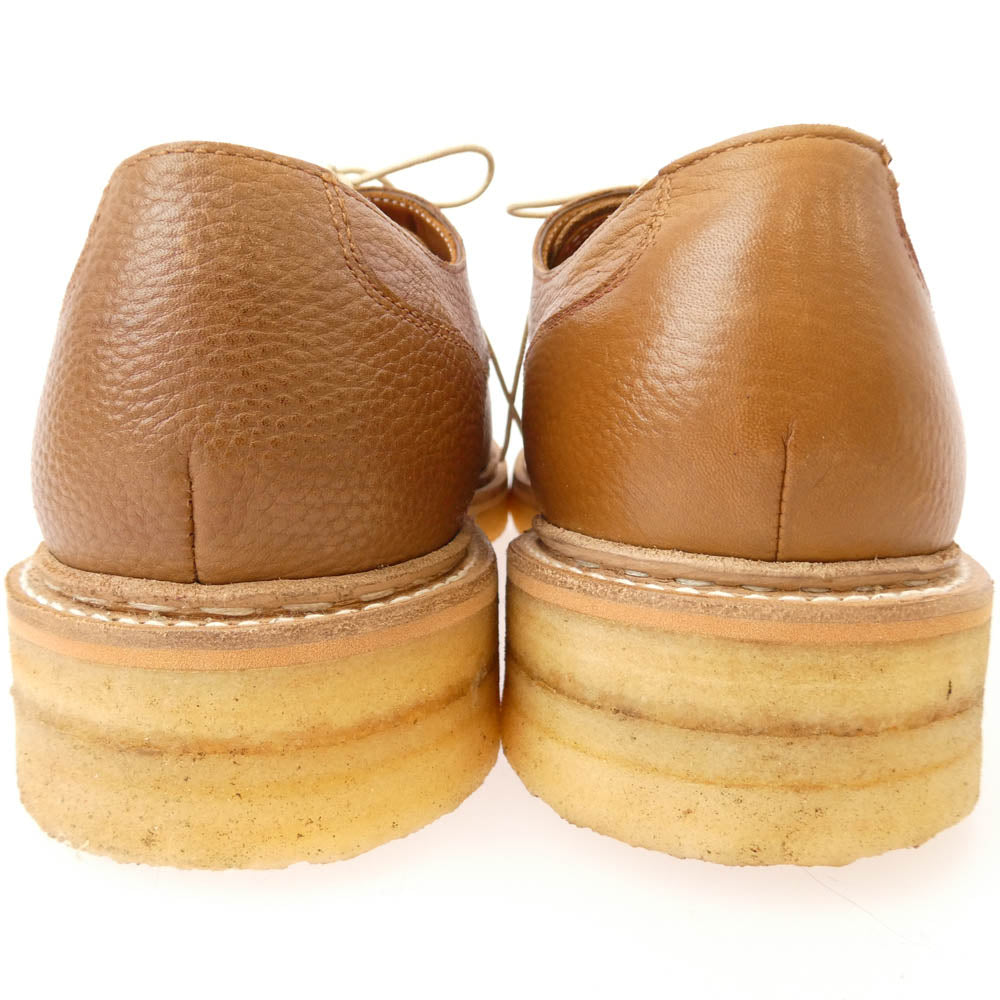 ネセサリーオアアンネセサリー 1601WCR N.O.UN GOLF ゴルフ クレープソール レザーシューズ キャメル系 8【美品】【中古】