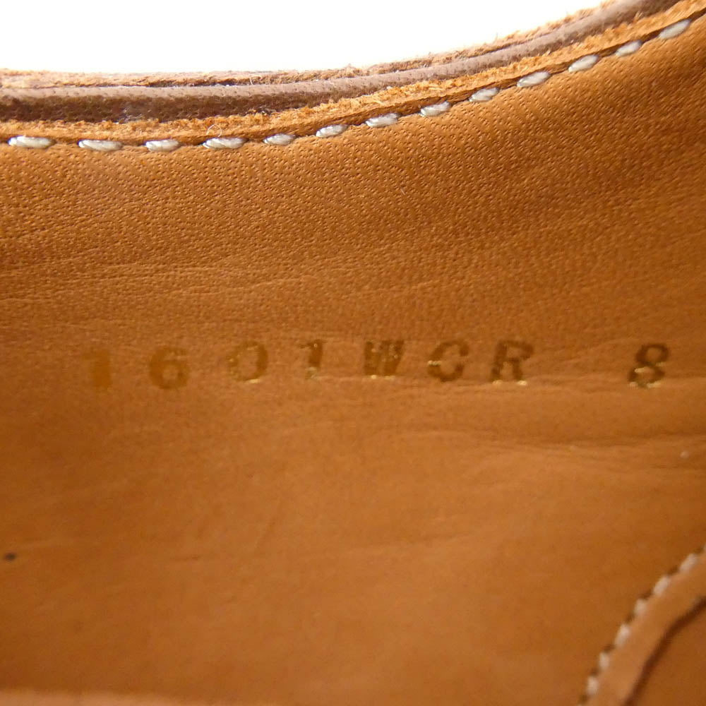 ネセサリーオアアンネセサリー 1601WCR N.O.UN GOLF ゴルフ クレープソール レザーシューズ キャメル系 8【美品】【中古】