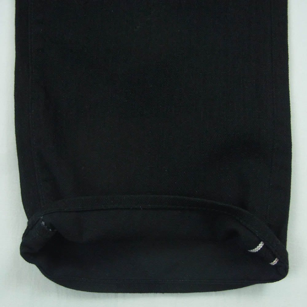 TCB jeans ティージービージーンズ 505 BKBK テーパード ストレート ブラック デニム パンツ 日本製 ブラック系 34【中古】