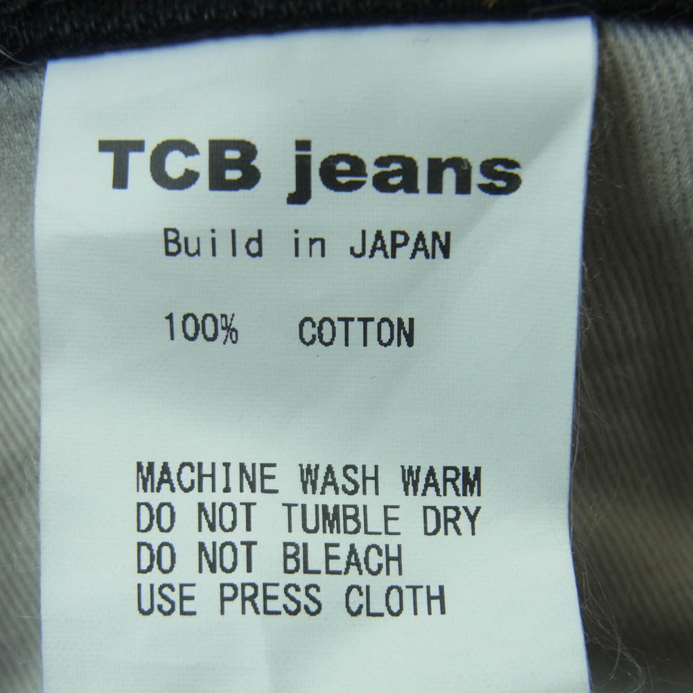 TCB jeans ティージービージーンズ 505 BKBK テーパード ストレート ブラック デニム パンツ 日本製 ブラック系 34【中古】