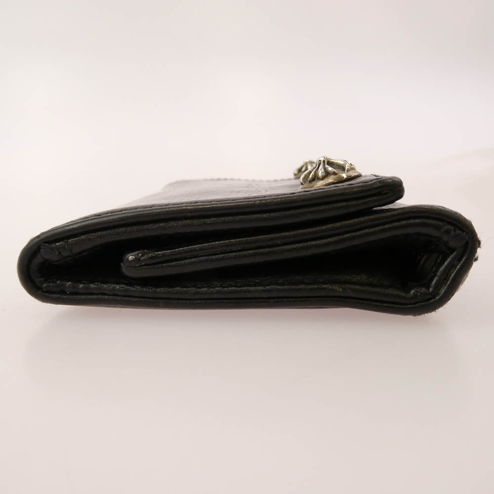 CHROME HEARTS クロムハーツ（原本無） 3FOLD 3フォールド クロスボール コンパクトウォレット 財布 ブラック系【中古】