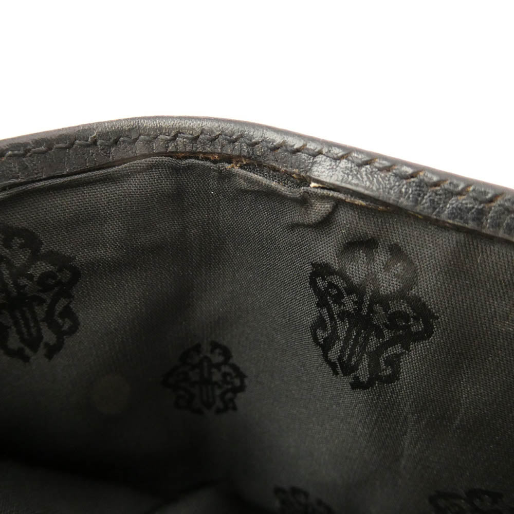 CHROME HEARTS クロムハーツ（原本無） 3FOLD 3フォールド クロスボール コンパクトウォレット 財布 ブラック系【中古】